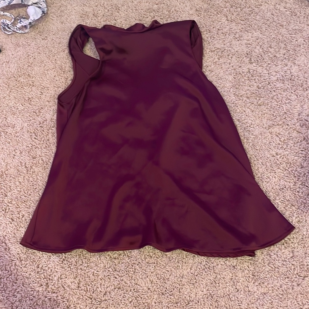 maroon sheer tank